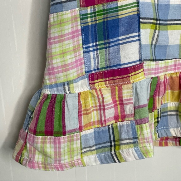 Savannah Girls Patchwork Ruffle Dress Multicolor Lined Cotton Size 5T - Picture 4 of 12